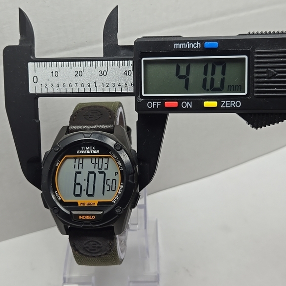 Mens Timex Expedition Indiglo T49947 Digital Watch Nylon Band Y9 New Battery - Picture 4 of 13